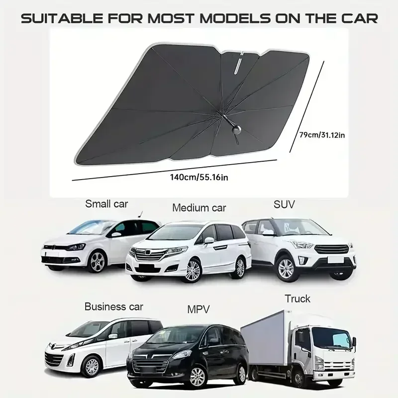 Foldable Car Umbrella Sunshade - Car Sunshade Windshield Umbrella Foldable ulasan dan harga