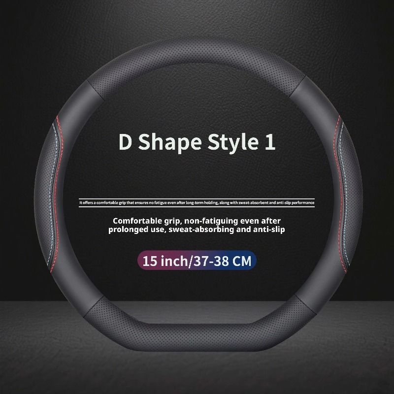 Nappa Leather Universal Steeri - Car Steering Wheel Cover Anti Slip Breathable ulasan dan harga