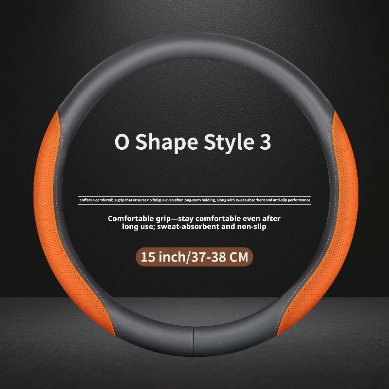 Nappa Leather Universal Steeri - Car Steering Wheel Cover Anti Slip Breathable ulasan dan harga