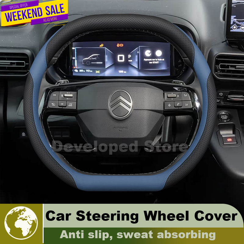Leather Car Steering Wheel Cov - Car Steering Wheel Cover Anti Slip Breathable ulasan dan harga