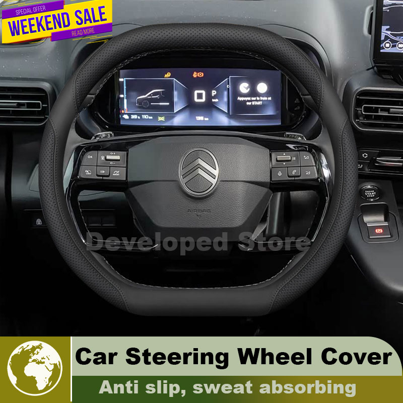 Leather Car Steering Wheel Cov - Car Steering Wheel Cover Anti Slip Breathable ulasan dan harga
